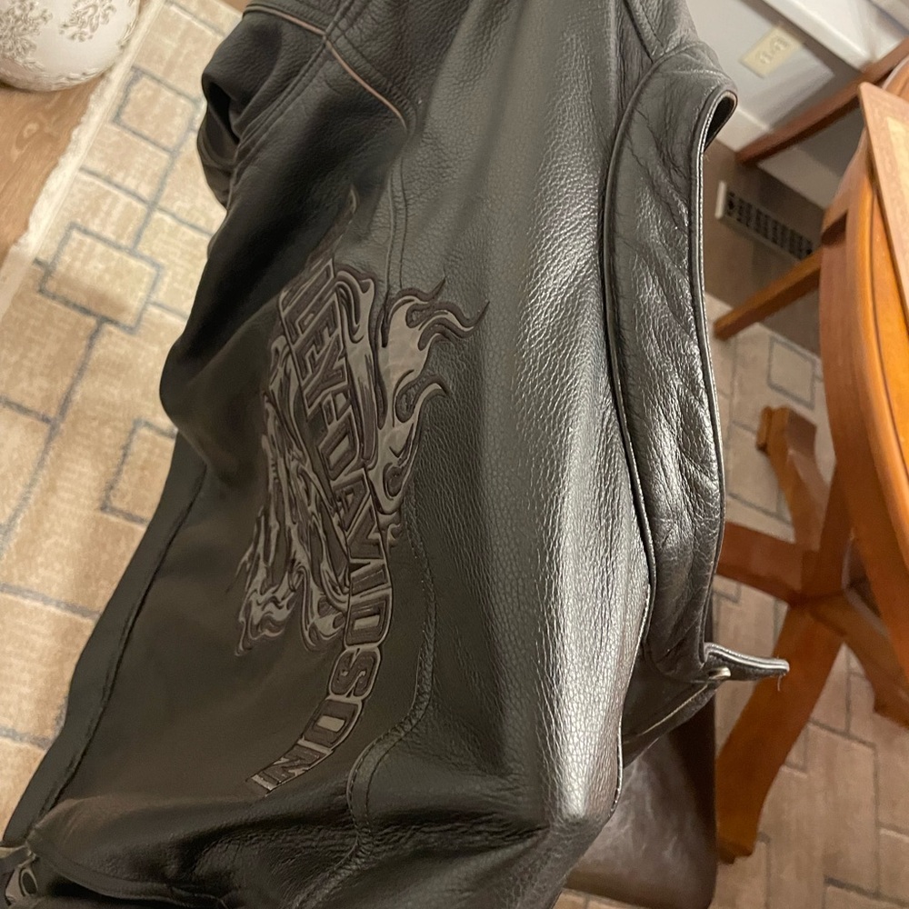 SOLD Harley Leather Jacket - Black - Picture 9 of 9